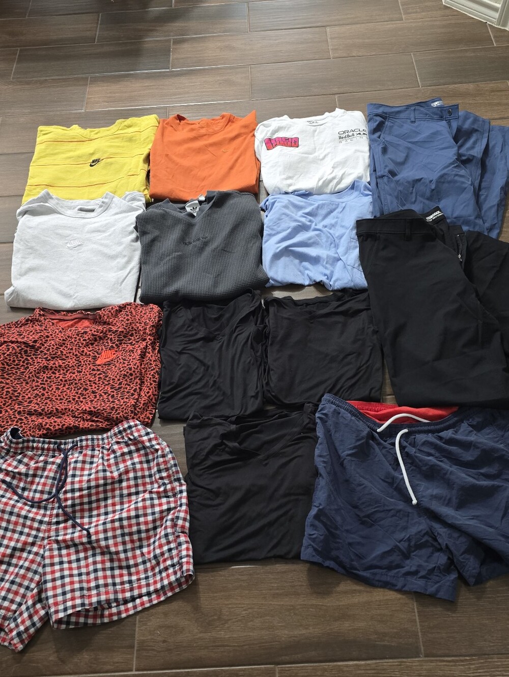 Lot of clothes mixed brands size L, 36 pants used no rips, stains, no pets, Used